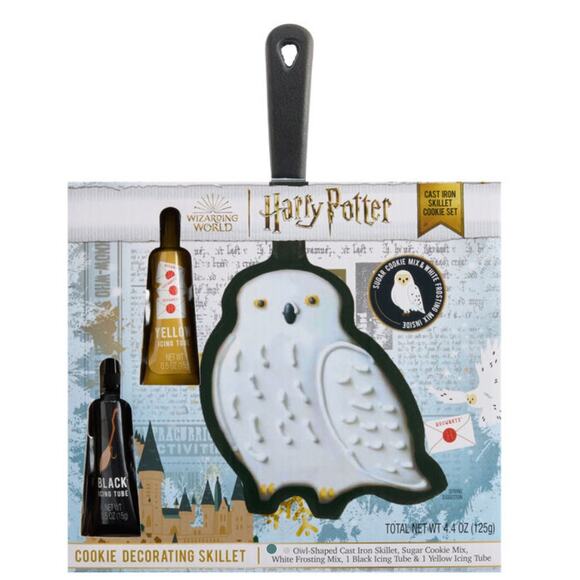 Harry Potter Hedwig Owl Cast Iron Skillet Cookie Set Cookie Decorating Pan NEW - Picture 1 of 4